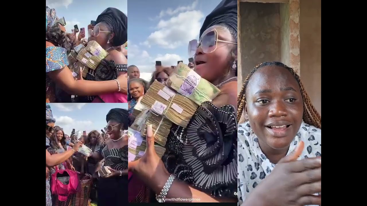 Fans reactions after actress Destiny Etiko drop bundles of cash on her bestie at her father's funer