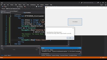 Handle Error With Catch Try Statement in Visual Basic