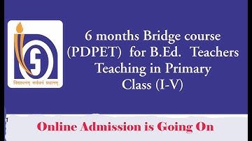 NIOS Bridge Course For B.Ed. Teacher