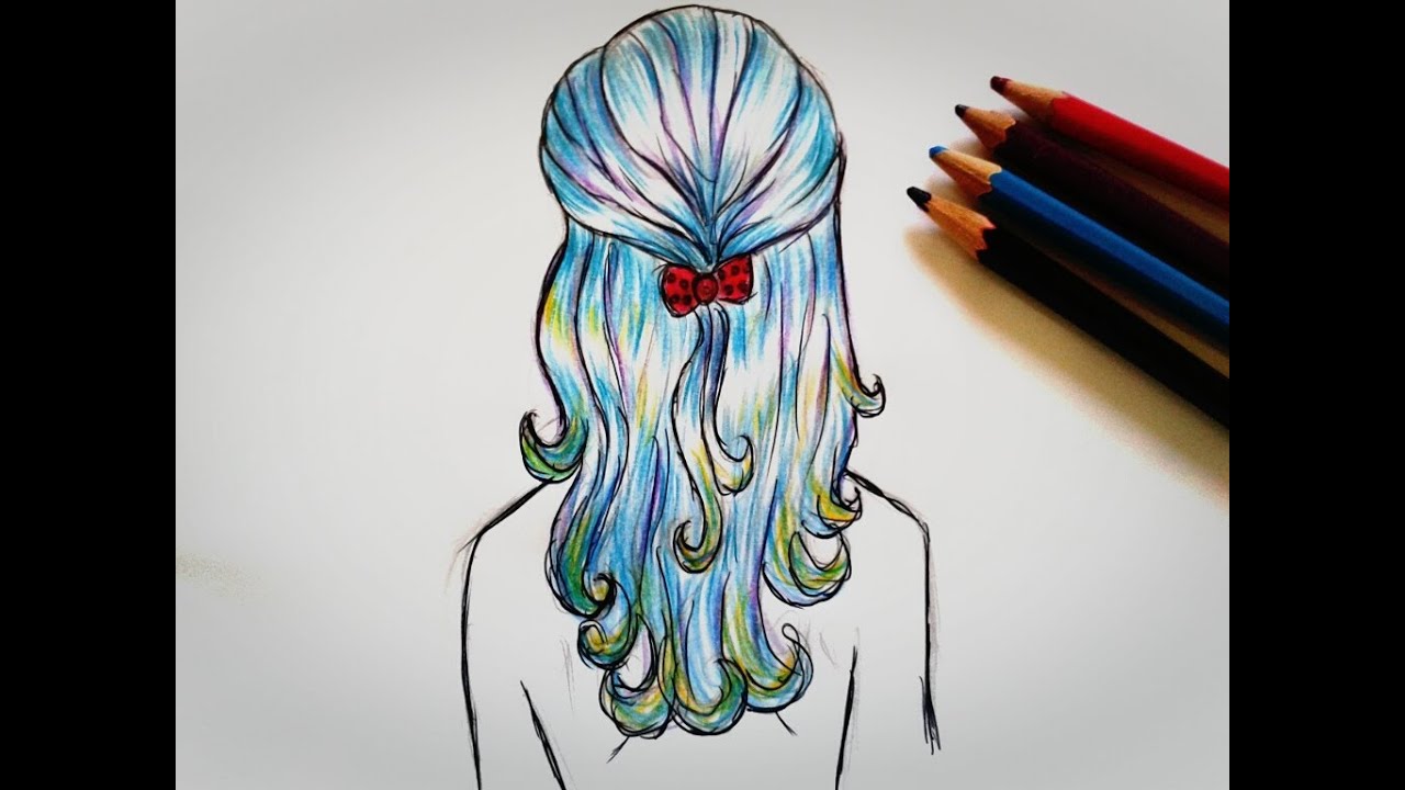 TUTORIAL - Como Desenhar Cabelos Coloridos 
