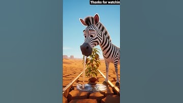 Zebra saved Mango tree from drying up by watering it 😭🥭#ai​ #tree​ #save​ #zebra​