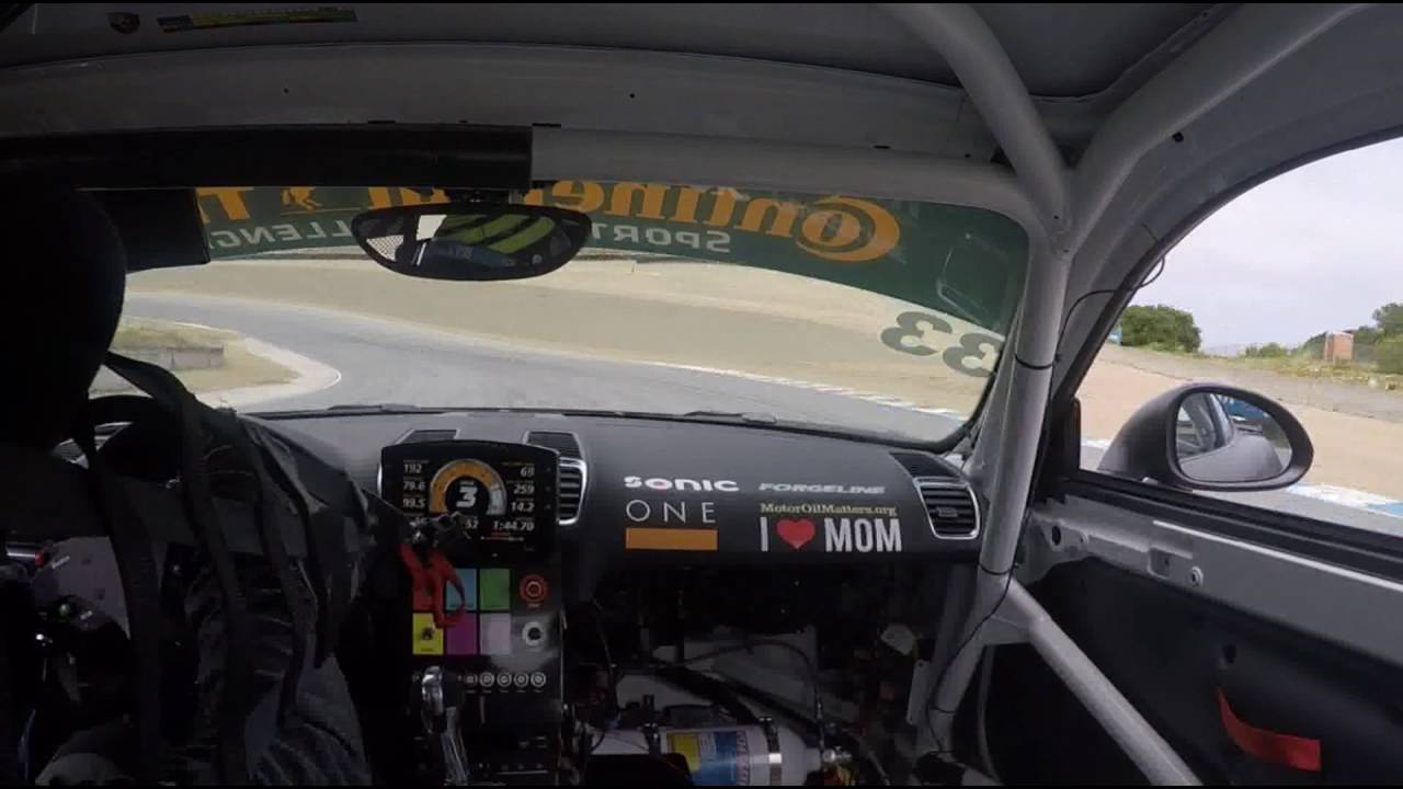Marc Miller Laps Mazda Raceway in the CJ Wilson Racing Porsche Cayman GT4 Clubsport