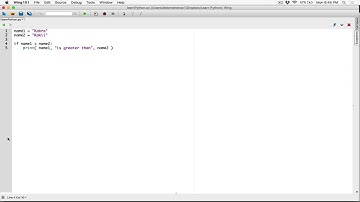 52. Comparing Strings - Learn Python