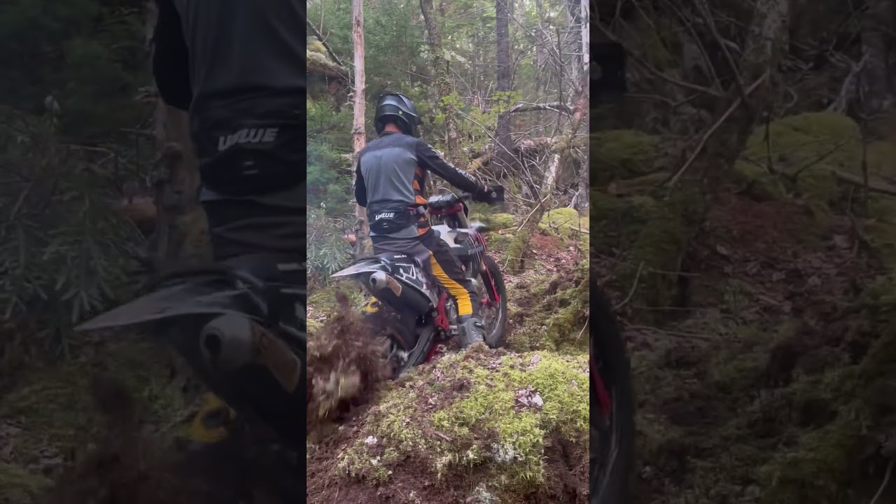 Big bike in trials section 