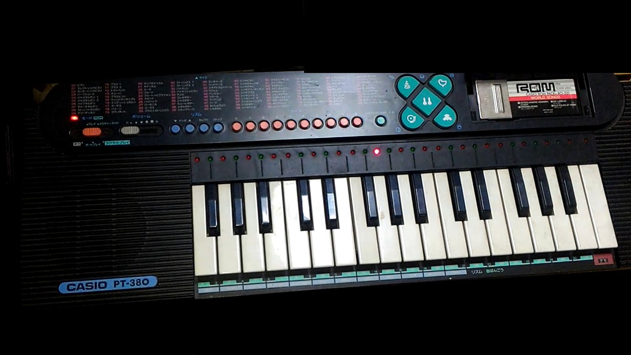 送料無料★CASIO★ PT-20 電子楽器 シンセサイザー CASIO PT-380 自動演奏 WORLD SONGS - YouTube