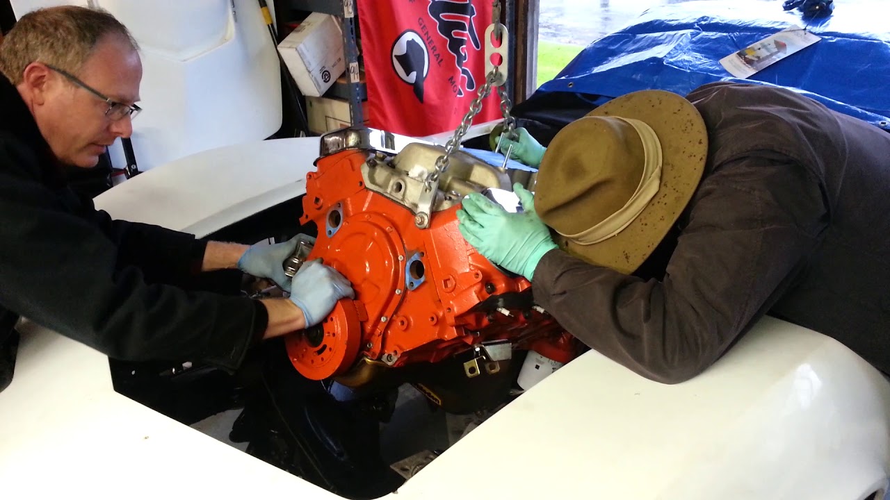 Corvette Engine install #2 - YouTube