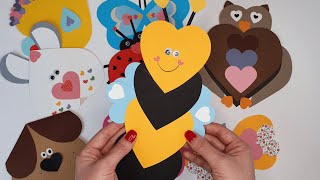 Heart Animals Craft Ideas | EASY DIY PAPER CRAFTS FOR VALENTINE'S DAY