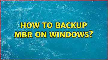 How to backup MBR on Windows?