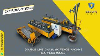 Segment&#39;s best High Speed Automatic Chain link Fence Machine | Double wire | +919953404096