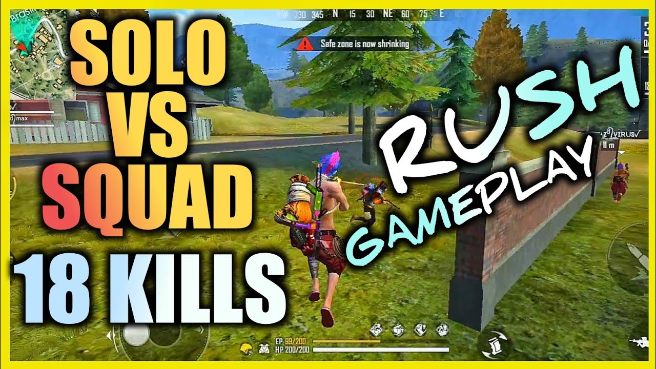 18 KILLS | SOLO VS SQUAD | RUSH GAMEPLAY | DEADMAX - YouTube