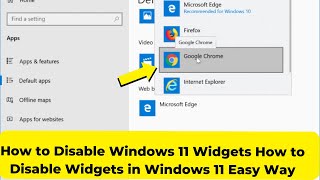 How to Set Chrome as Default Browser in Windows 10/11