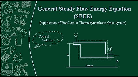 Derivation for General Steady Flow Energy Equation (SFEE) #thermodynamics #sfee #basicthermodynamics