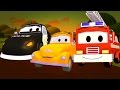 Авто Патруль: пожарная машина и полицейская машина, и Том и его сын в беде в Автомобильный Город