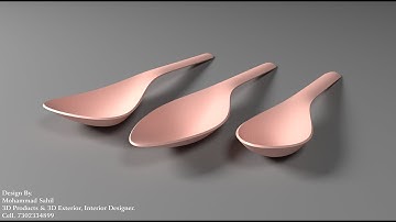 Spoon Set Modeling in 3Ds Max Easy Tutorial For Beginners.