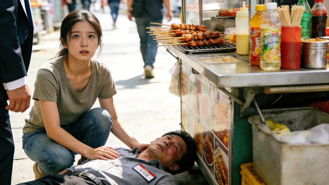 摆摊女孩随手救下陌生男人，竟是千亿总裁，命运逆转！