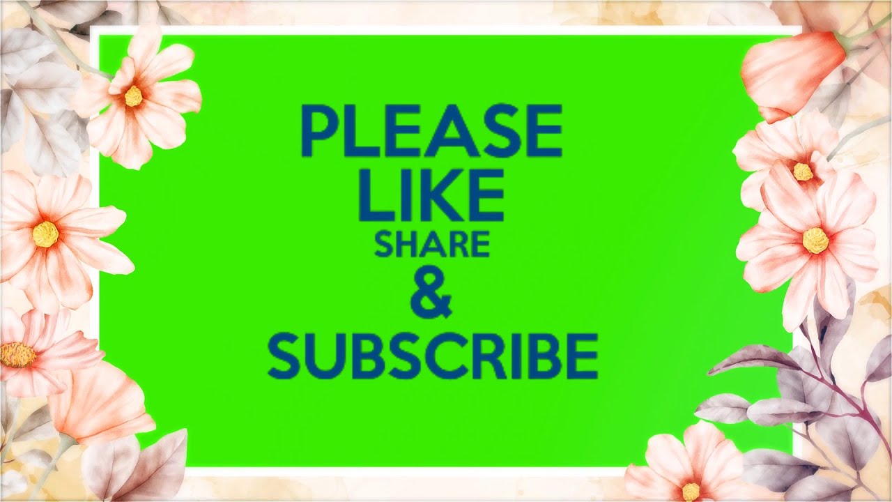 Floral frame animation on green & blue screen. Floral frame animation with key color.