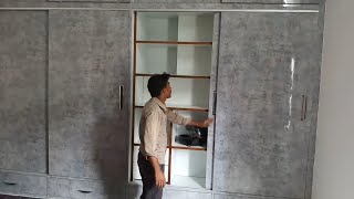 बेडरूम के लिए Sliding wardrobe design 12'x10' बेडरूम के लिए स्लाइडिंग अलमारी Sliding wardrobe Delhi