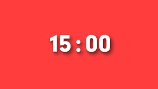 Red Countdown Timer - 15 Minutes