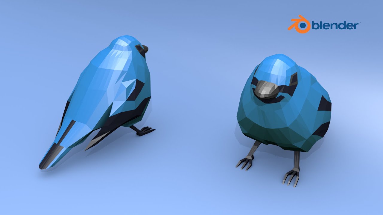 Blender Demo -- Low Poly Bird Speed Design - YouTube