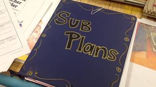 30 second art room tip - Sub plans