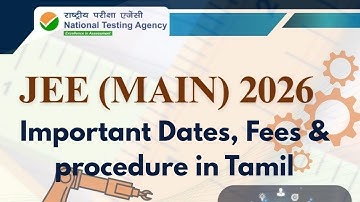 JEE Main 2026 Important Dates Announced! | NTA JEE Main January & April Sessions