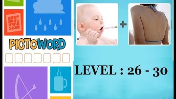 Pictoword level 26,27,28,29,30  solutions, answers, walkthrough
