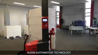 self-propelled stretch-film wrapping robot