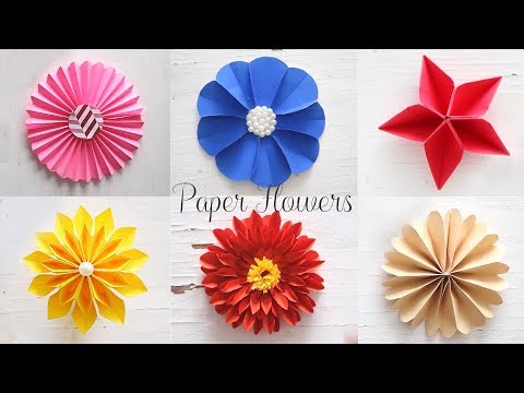 6 Easy Paper Flowers | Flower Making |