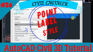 How to change Label style  Northing & Easting in Civil 3d | Point Label Style - Northing and Easting