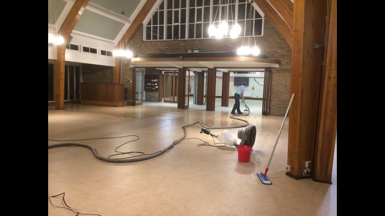 Commercial vinyl floor cleaned and sealed Dr Schutz YouTube