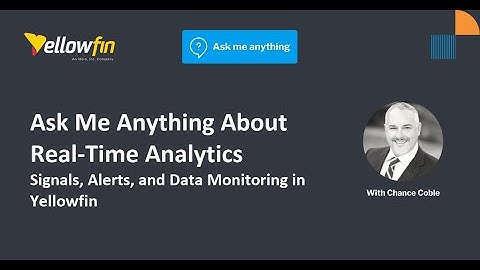 Ask Me Anything about Real-Time Analytics: Signals, Alerts, and Data Monitoring