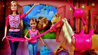 Barbie Siostry Barbie Z Koniem Mattel Unboxing