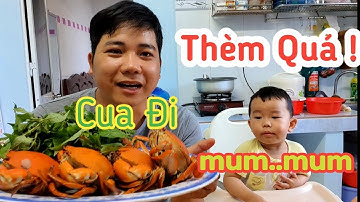 Cảm ơn anh Khải tặng thùng Cua, làm món Cua Biển hấp nước dừa siêu ngon| Ba Ớt Tv