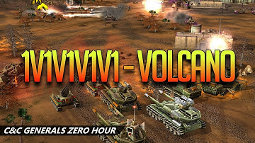 1v1v1v1v1 VOLCANO RUSH | 5 Player Free For All | Nuke Gen