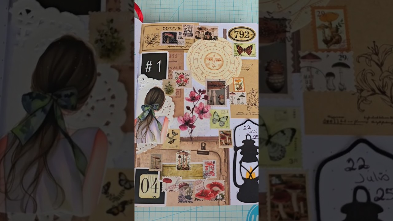 Art Journal 22/07/2025 después de mucho sin poder usar mis papelitos, cuadernos, stickers amados ❣️
