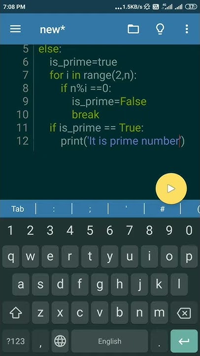 Find a prime number in python code part1 - YouTube