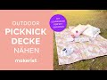 Näh´ dir deine schönste Picknickdecke ohne Schnittmuster // makerist easy DIY