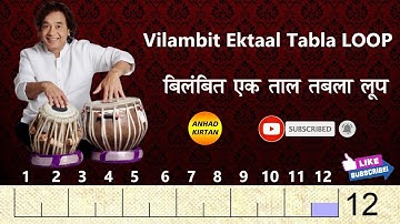 Vilambit Ektaal Tabla LOOP | विलंबित एक ताल  तबला लूप | Anhad kirtan