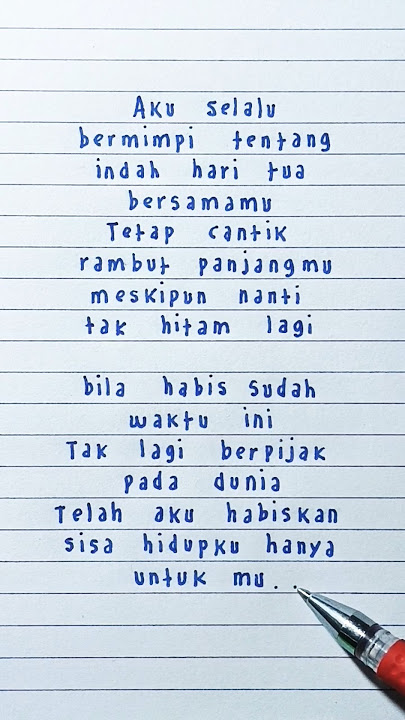 Surat Cinta Untuk Starla · Virgoun · Lyrics
