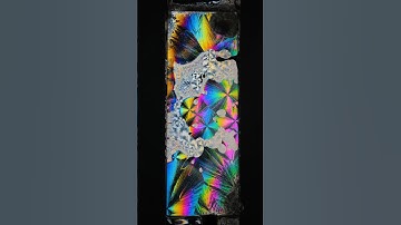 Menthol Crystals Under Polarized Light #experiment #science #chemistry