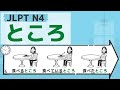 【JLPT／N4文法】ところ
