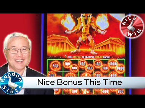 Double Flamin' Link Blazing Ares Slot Machine Nice Bonus