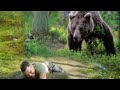 The guy had an accident, the bear heard his moans and saved him