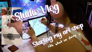 Studio Vlog | Starting my first small business (making stickers)