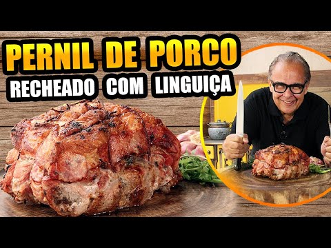 Vídeo: Pernil De Porco Recheado Com Cogumelos