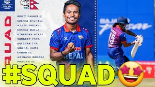 ICC World cup qualifiers 2023 Nepali squad 🤩
