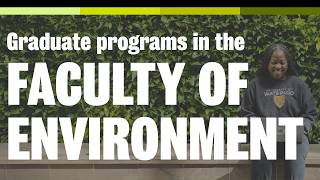 Graduate Programs in the Faculty of Environment at the University of Waterloo