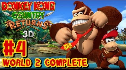 Donkey Kong Country Returns 3D - (1080p) 100% Part 4 - World 2 COMPLETE