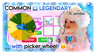 ✧˖° COMMON to LEGENDARY with a PICKER WHEEL 🫶🏼💅🏽| Adopt me ✨💖 | 🎀 ItsSahara♡ ༘*.ﾟ