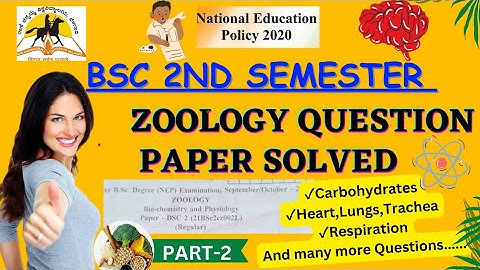 Zoology Previous year Question paper Solved | BSc 2nd Semester 2023 | Part 2 | RCUB #NEP